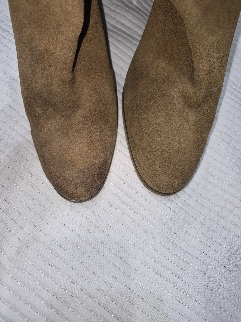 Guess Suede Over-the-Knee Boots in Taupe Brown